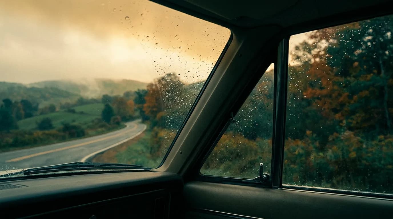 Upstate New York scenic road trip view