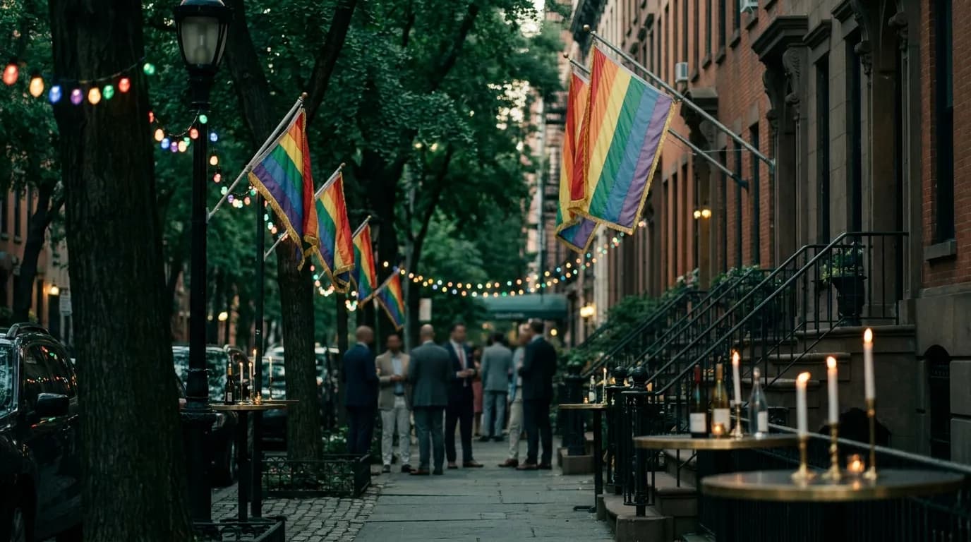 Refined Pride celebration on a Chelsea street